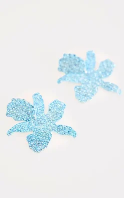 PrettyLittleThing Statement Earrings*Flower Diamante Statement Earrings