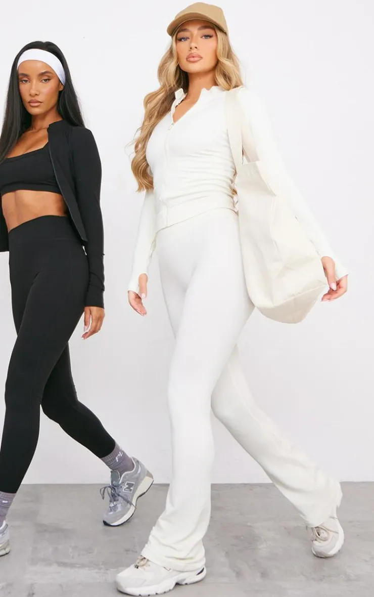 PrettyLittleThing Yoga Pants*Bone Seamless High Waist Flare Yoga Pants