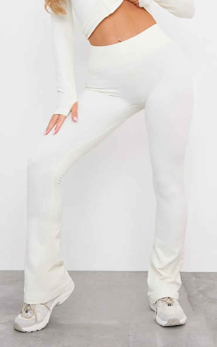 PrettyLittleThing Yoga Pants*Bone Seamless High Waist Flare Yoga Pants
