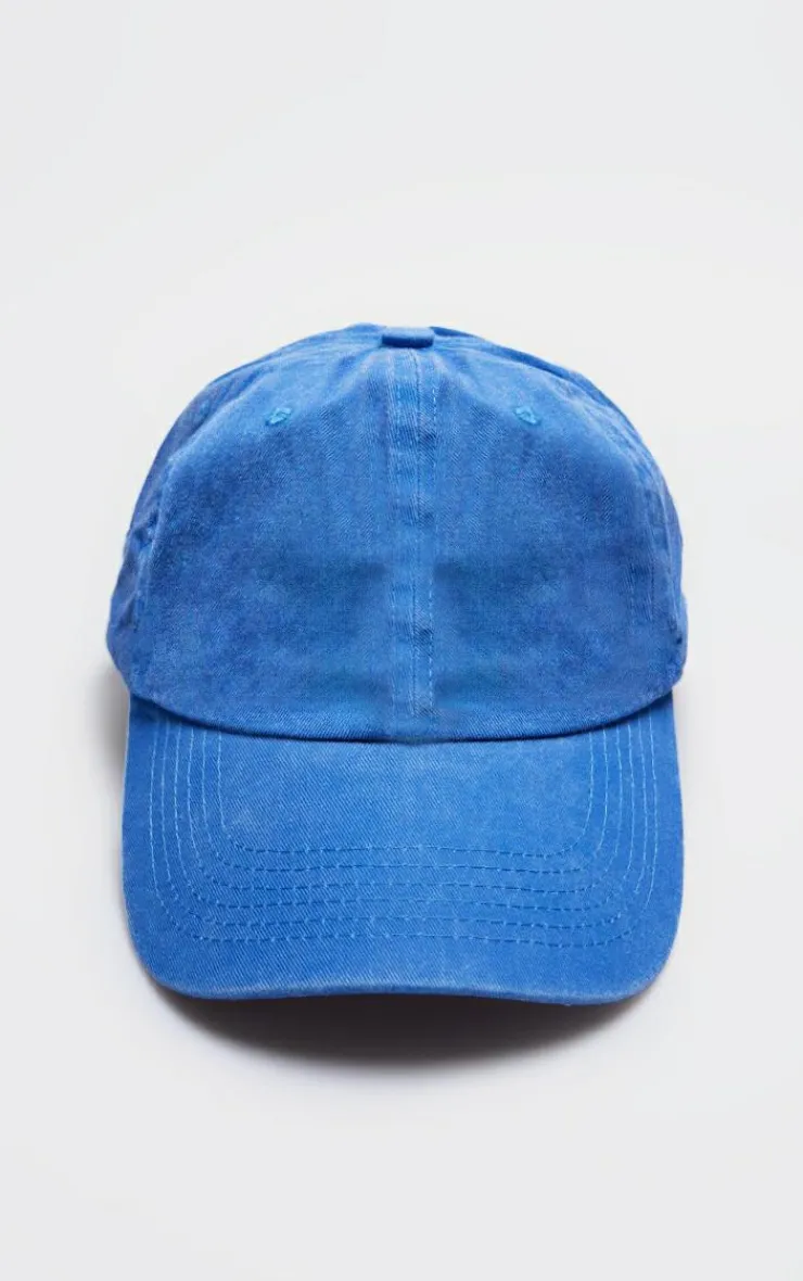 PrettyLittleThing Baseball Caps*Washed Denim Cap