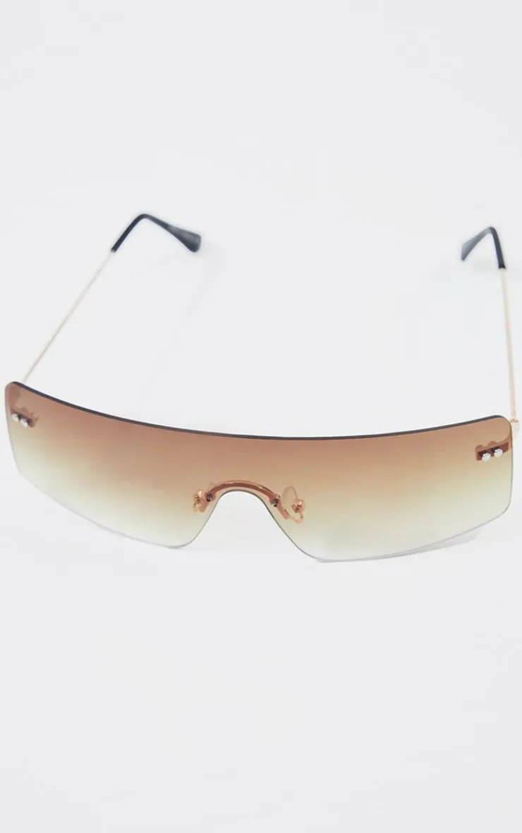 PrettyLittleThing Square Sunglasses*Faded Lens Square Frame Frameless Sunglasses
