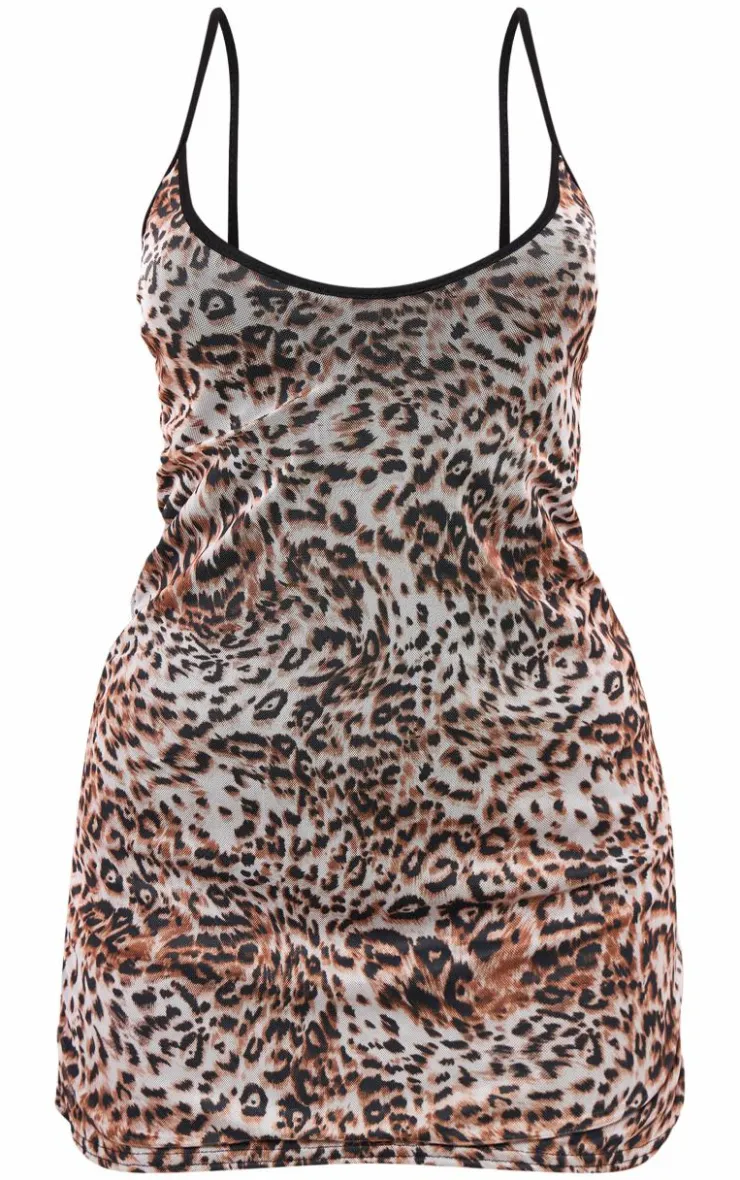 Leopard Print Shift Dress-PrettyLittleThing Outlet