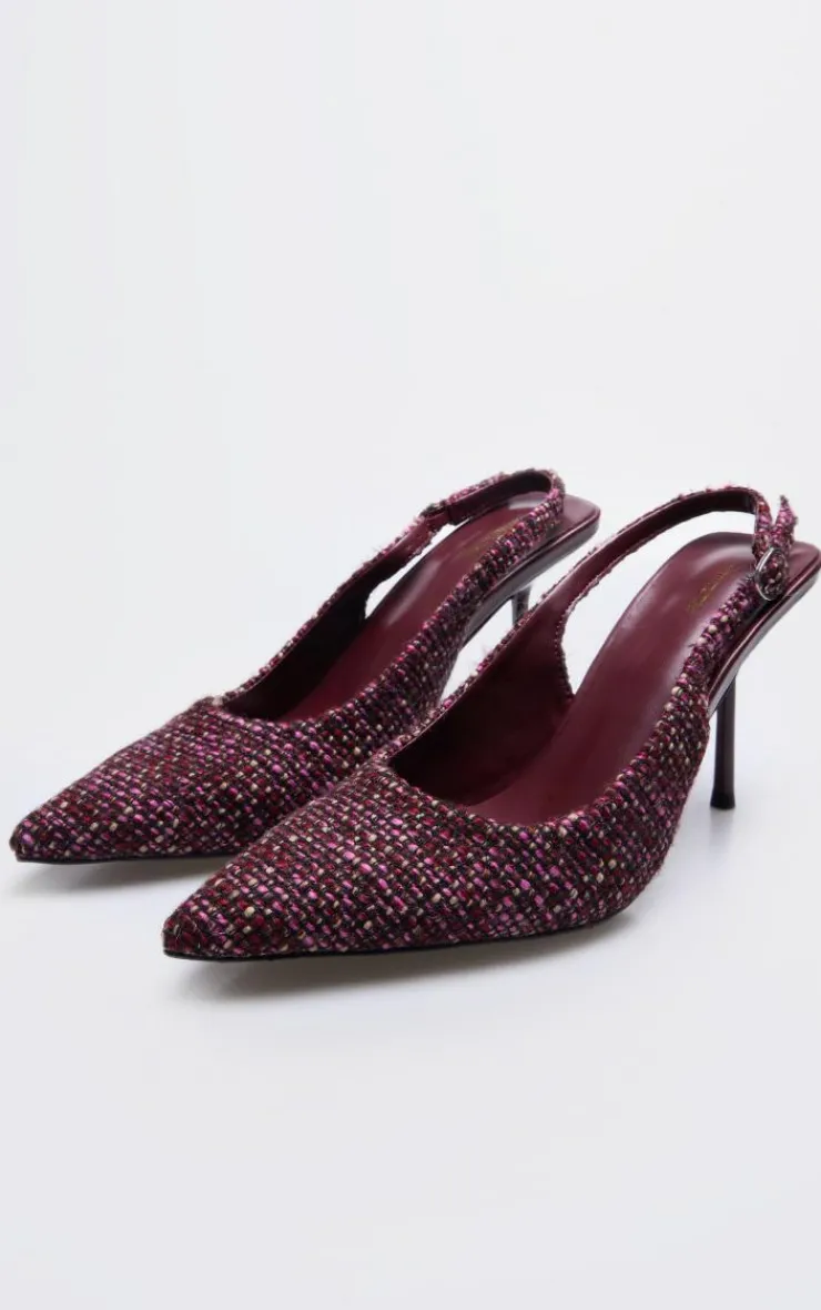 PrettyLittleThing Pumps*Boucle Point Toe High Stiletto Court Heels