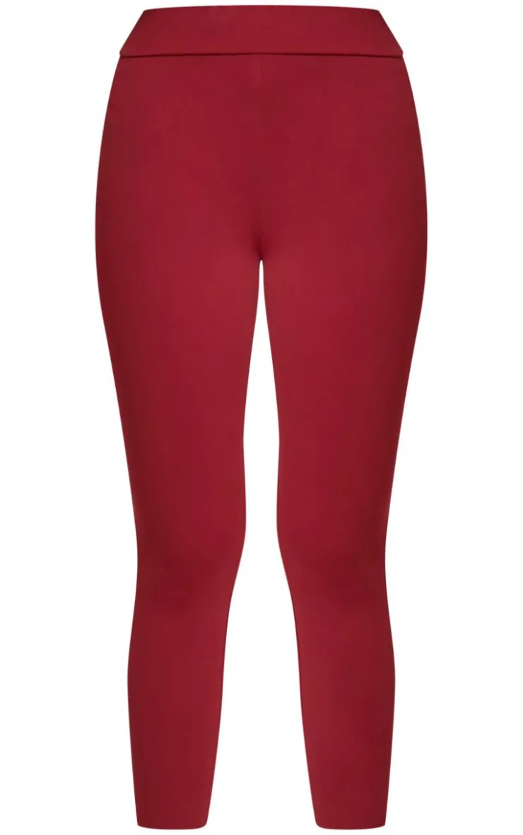 PrettyLittleThing Gym Leggings*Burgundy Brushed Sculpt Ruched Bum High Waist Sport Leggings