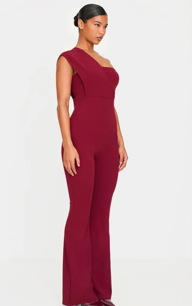 One Shoulder Drape Detailed Jumpsuit-PrettyLittleThing New
