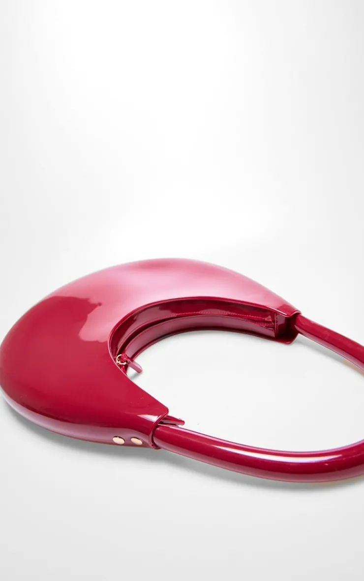 PrettyLittleThing Shoulder Bags*Patent Pu Round Shoulder Bag