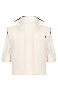 PrettyLittleThing Athletic Jackets*Contrast Borg Crop Puffer Vest