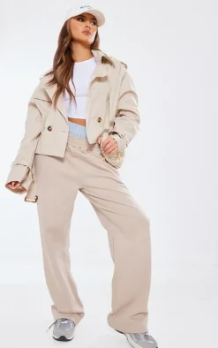PrettyLittleThing Trench Coats*Belted Hem Cropped Trench Coat