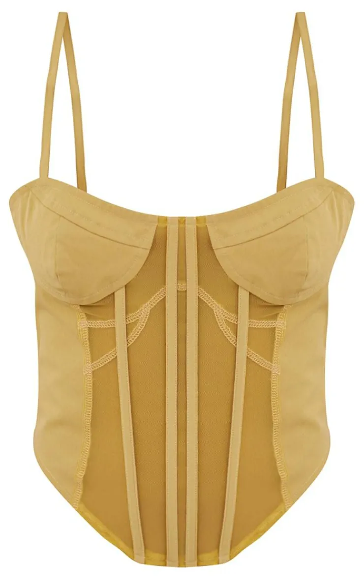 Outlet PrettyLittleThing Cargo Panelled Corset Camel