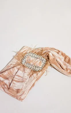 PrettyLittleThing Clutch Bags*Textured Velvet Diamante Buckle Clutch