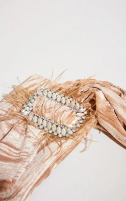 PrettyLittleThing Clutch Bags*Textured Velvet Diamante Buckle Clutch