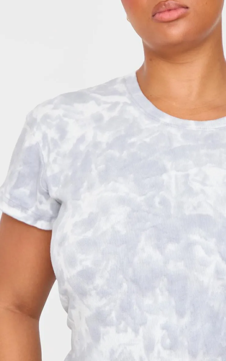 PrettyLittleThing T-Shirts*Washed Rib Open Back T Shirt