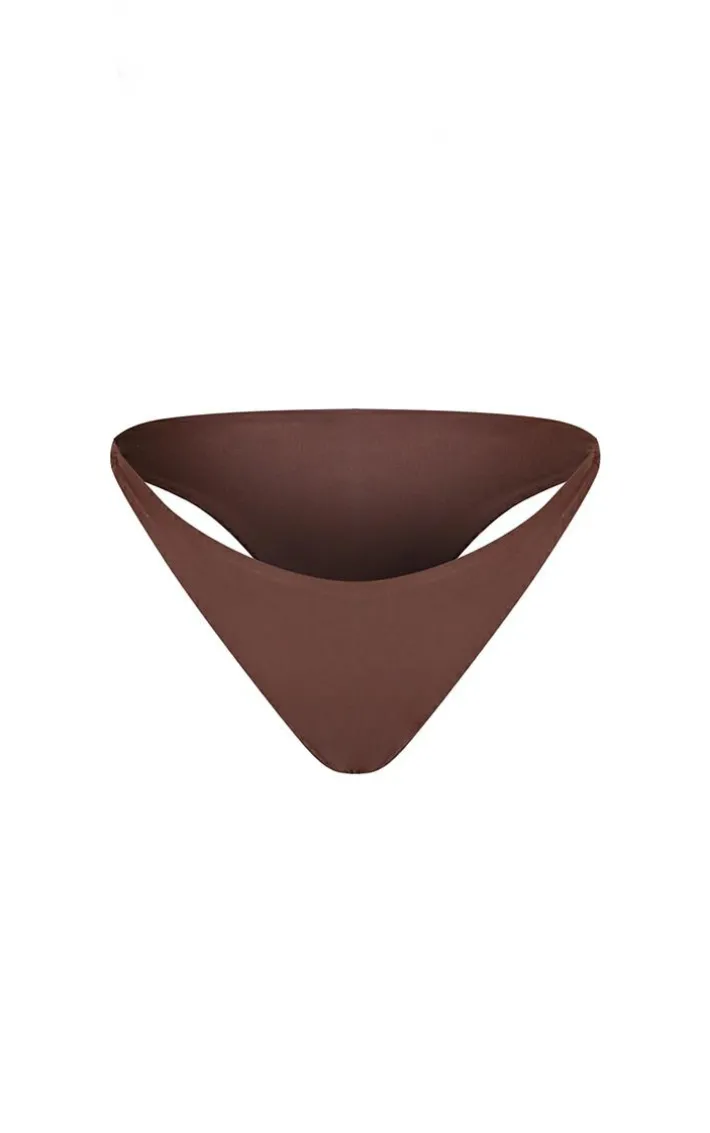 Chocolate Brazilian String Side Bikini Bottoms