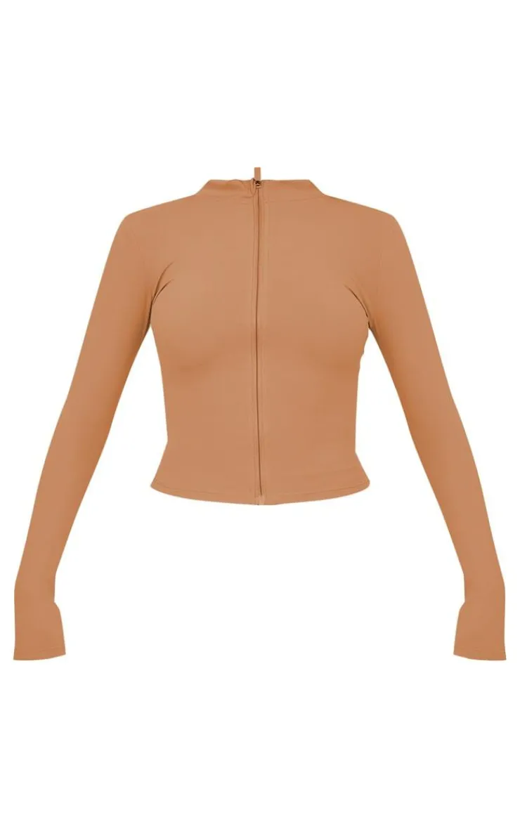 PrettyLittleThing Athletic Jackets*Basic Sculpt Zip Up Jacket