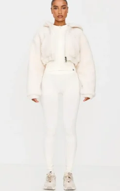 PrettyLittleThing Athletic Jackets*Borg Cropped Jacket