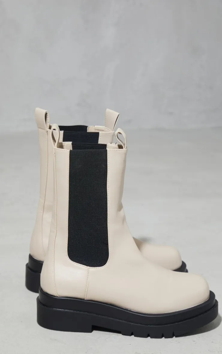 PrettyLittleThing Ankle Boots*Calf High Chunky Chelsea Boot