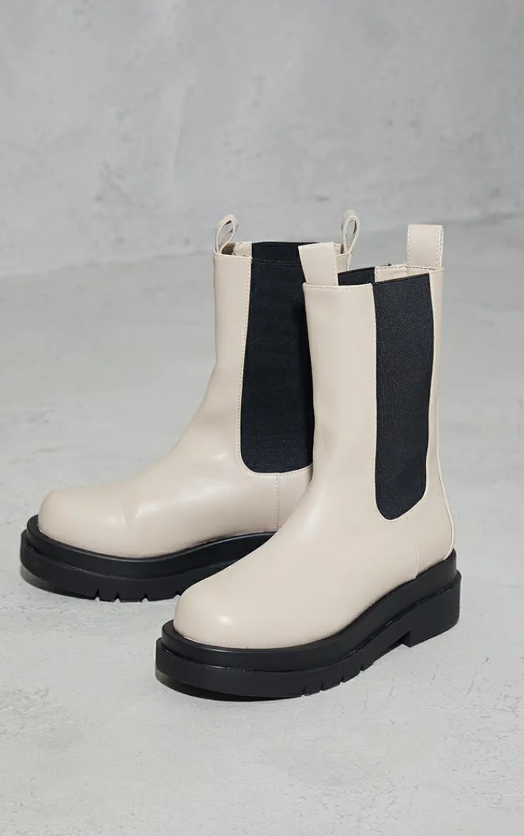 PrettyLittleThing Ankle Boots*Calf High Chunky Chelsea Boot