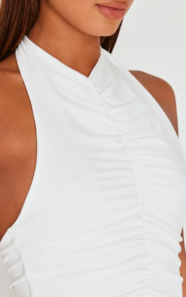 PrettyLittleThing Snatched*Contour Jersey Draped Boat Neck Long Top