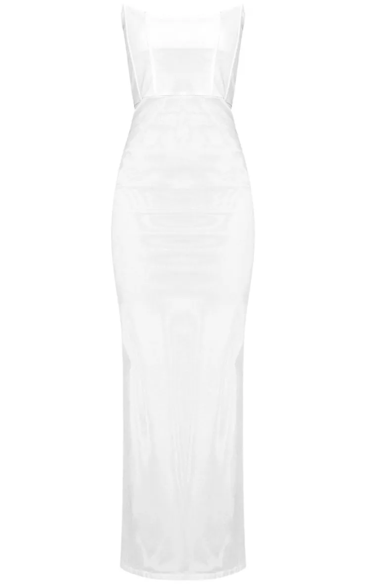 Corset Boned Bandeau Midaxi Dress-PrettyLittleThing Best