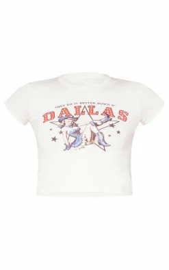PrettyLittleThing T-Shirts*Dallas Vintage Style Cheerleader Baby Doll