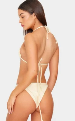 Cream Mix & Match Tie Side Bikini Bottoms