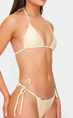 Cream Mix & Match Triangle Bikini Top