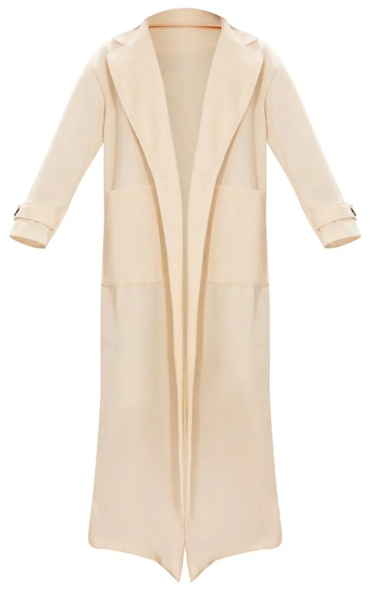 PrettyLittleThing Wool Coats*Wool Look Structured Pocket Detail Coat