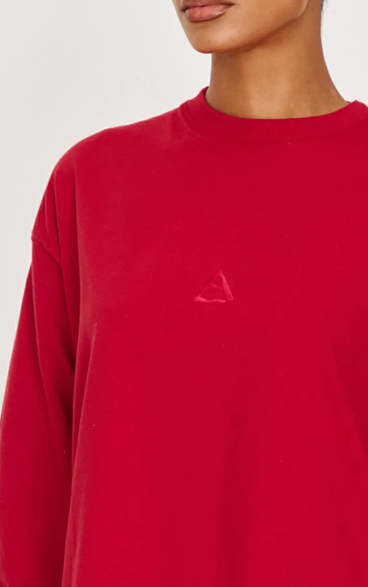 PrettyLittleThing Gym Wear*Dark Embroide Sweatshirt