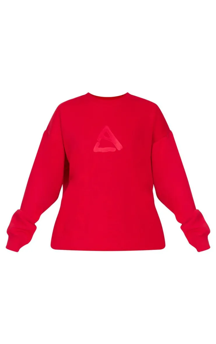 PrettyLittleThing Gym Wear*Dark Embroide Sweatshirt