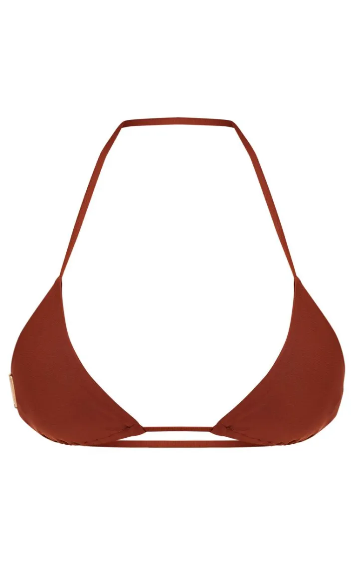 Deep Brown Mix & Match Triangle Bikini Top