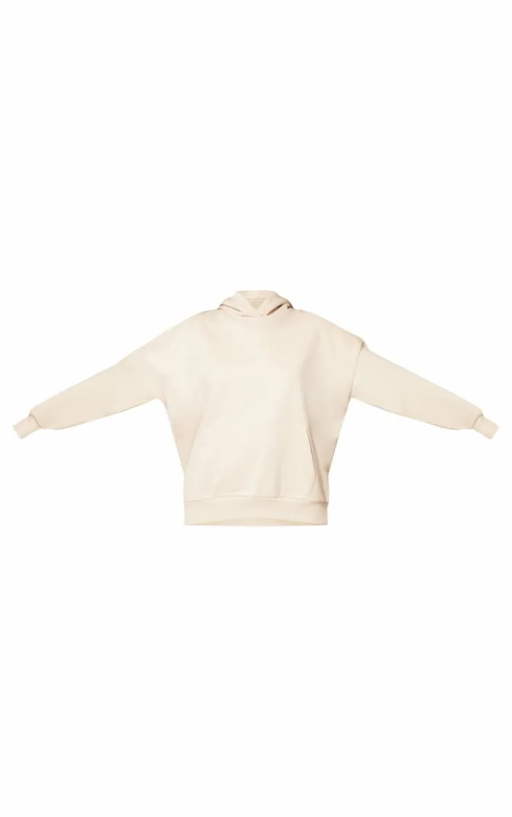 PrettyLittleThing Cream Sweatsuits*Premium Basic Oversized Hoodie