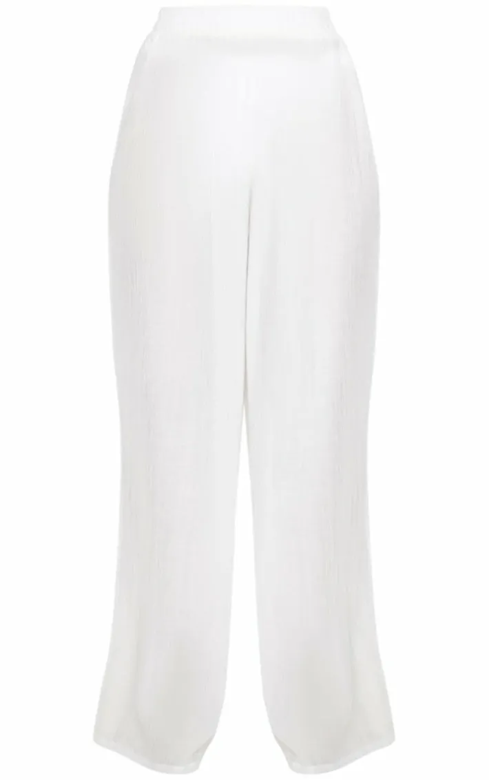 Ecru Wide Leg Beach Floaty Pants