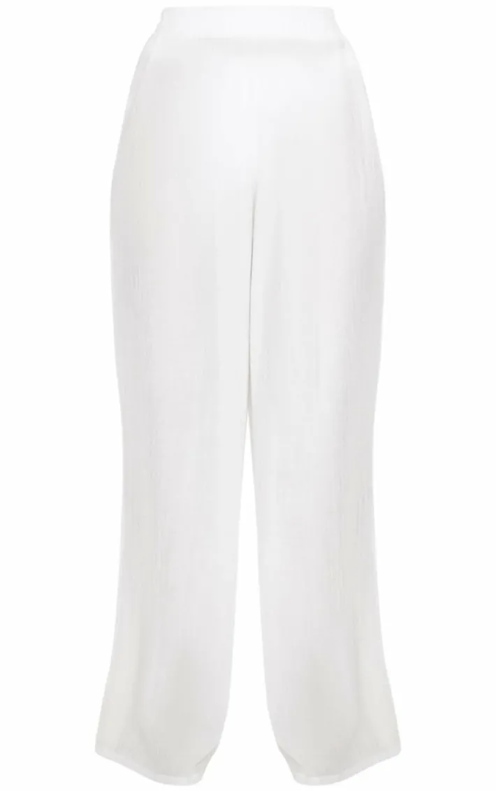 Ecru Wide Leg Beach Floaty Pants