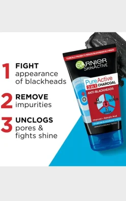 PrettyLittleThing Cleansers*Garnier Pure Active 3in1 head Mask-Wash-Scrub 150ml Face Cleanser