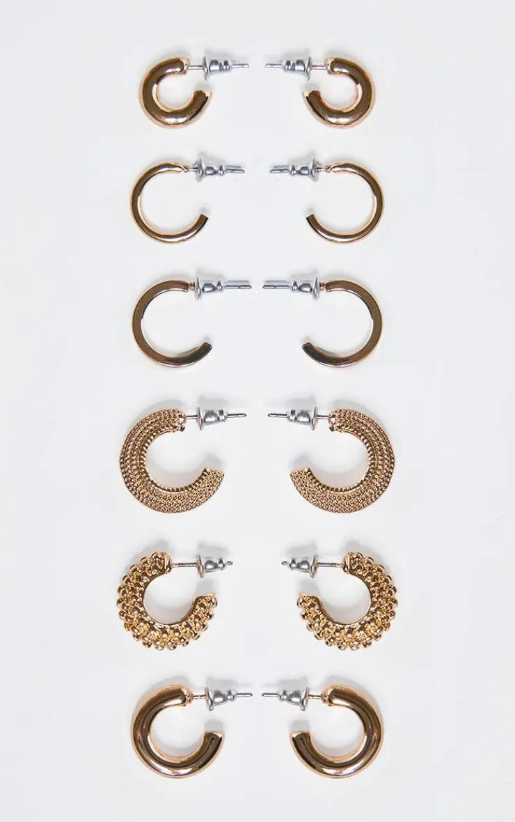 PrettyLittleThing Hoop Earrings*Abstract Chunky Hoop Earrings Multipack