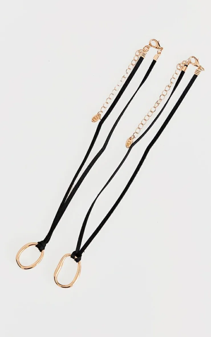 PrettyLittleThing Necklaces*Double Hoop Layer Tie Choker