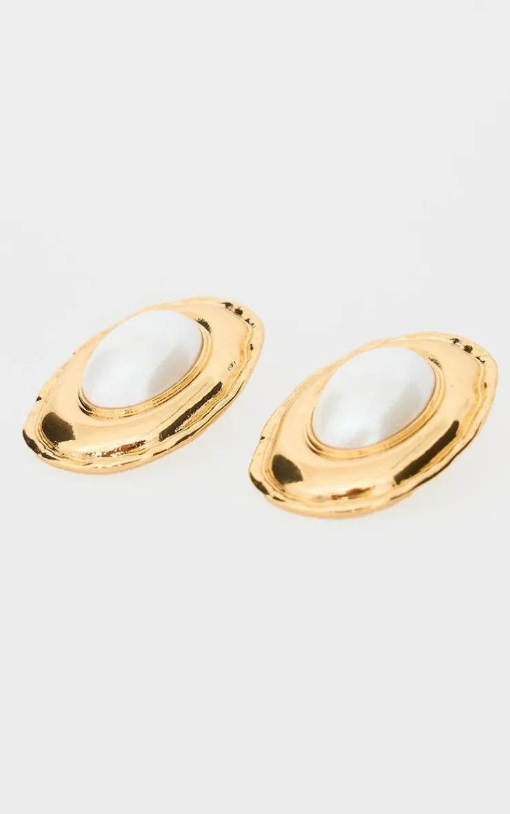 PrettyLittleThing Earrings*Molten Oversized Pearl Detail Stud Earrings