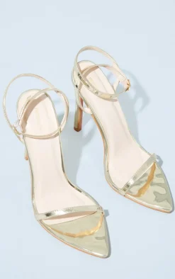 PrettyLittleThing High Heels*PU Point Toe Barely There Strap High Heeled Sandals