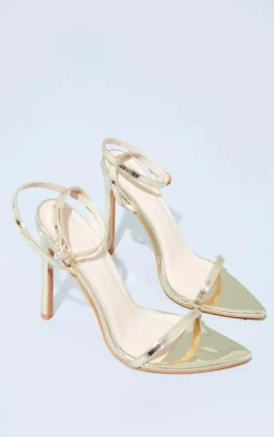 PrettyLittleThing High Heels*Pu Point Toe Barely There High Heeled Sandals