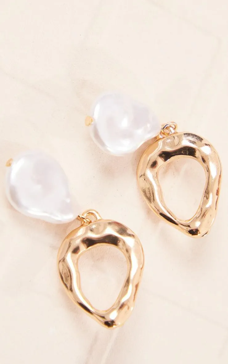 PrettyLittleThing Statement Earrings*Textured Pearl Drop Statement Earrings