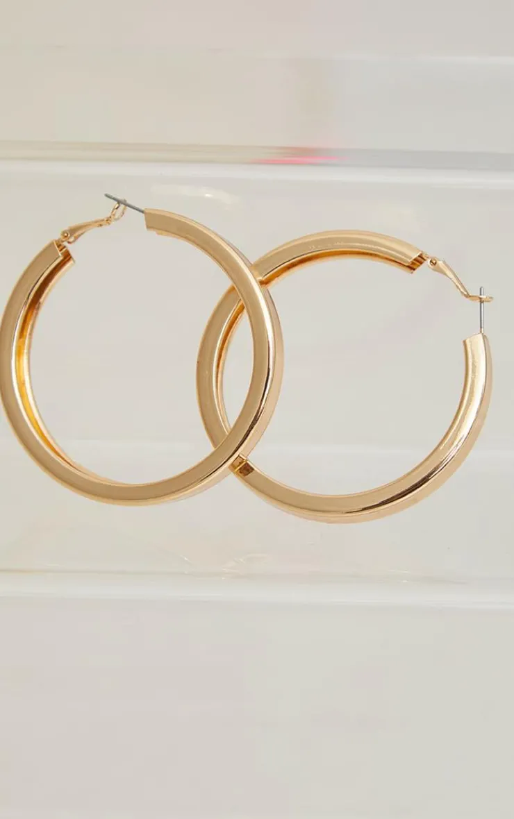 PrettyLittleThing Hoop Earrings*Thick Chunky Statement Hoop Earrings