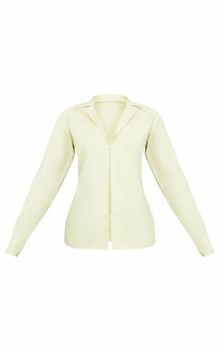 PrettyLittleThing Shirts*Linen Look Fitted Shirt