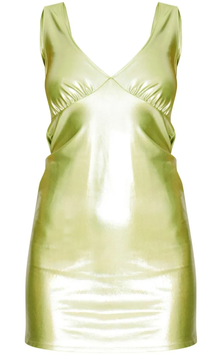 Metallic Cowl Back Shift Dress-PrettyLittleThing Clearance