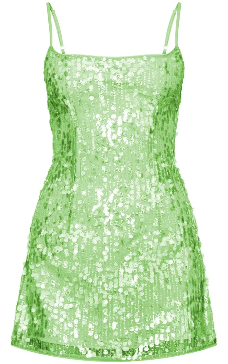 Sequin Mini Shift Dress-PrettyLittleThing Hot