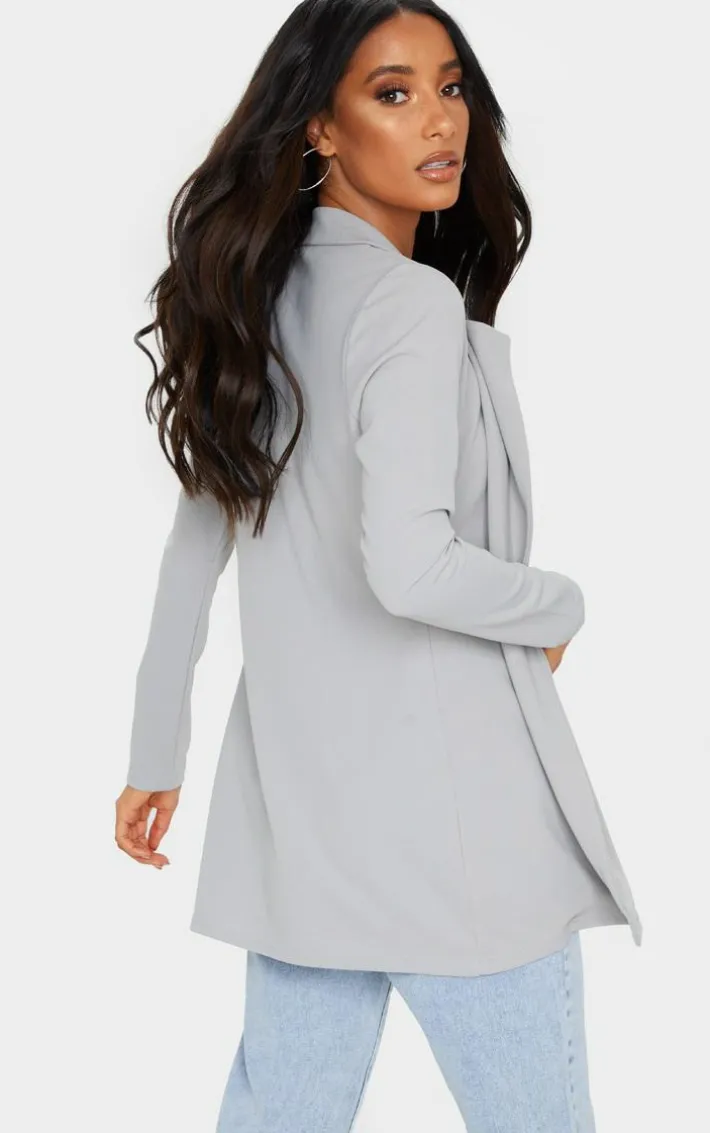 Grey Longline Blazer