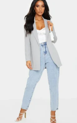 Grey Longline Blazer