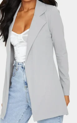 Grey Longline Blazer