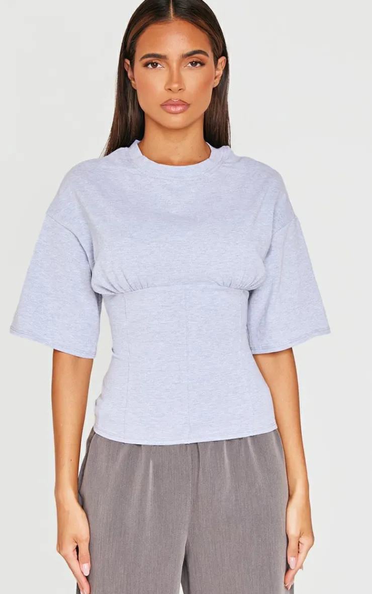 PrettyLittleThing T-Shirts*Ruched Bust Detail Fitted T Shirt