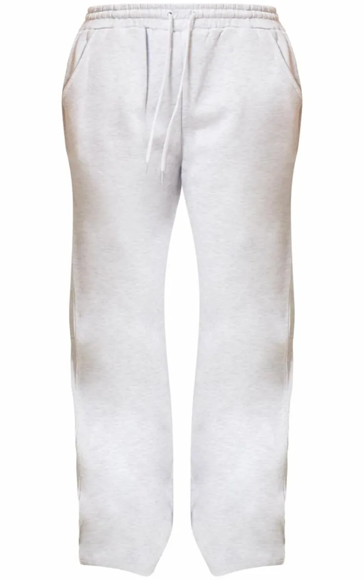 Grey Oversized Drawstring Wide Leg Sweatpant