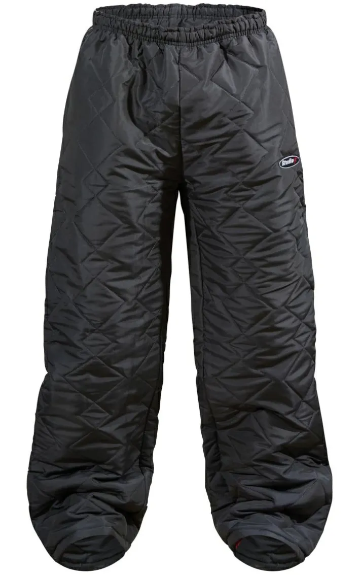 Grey Padded Nylon Sweatpants